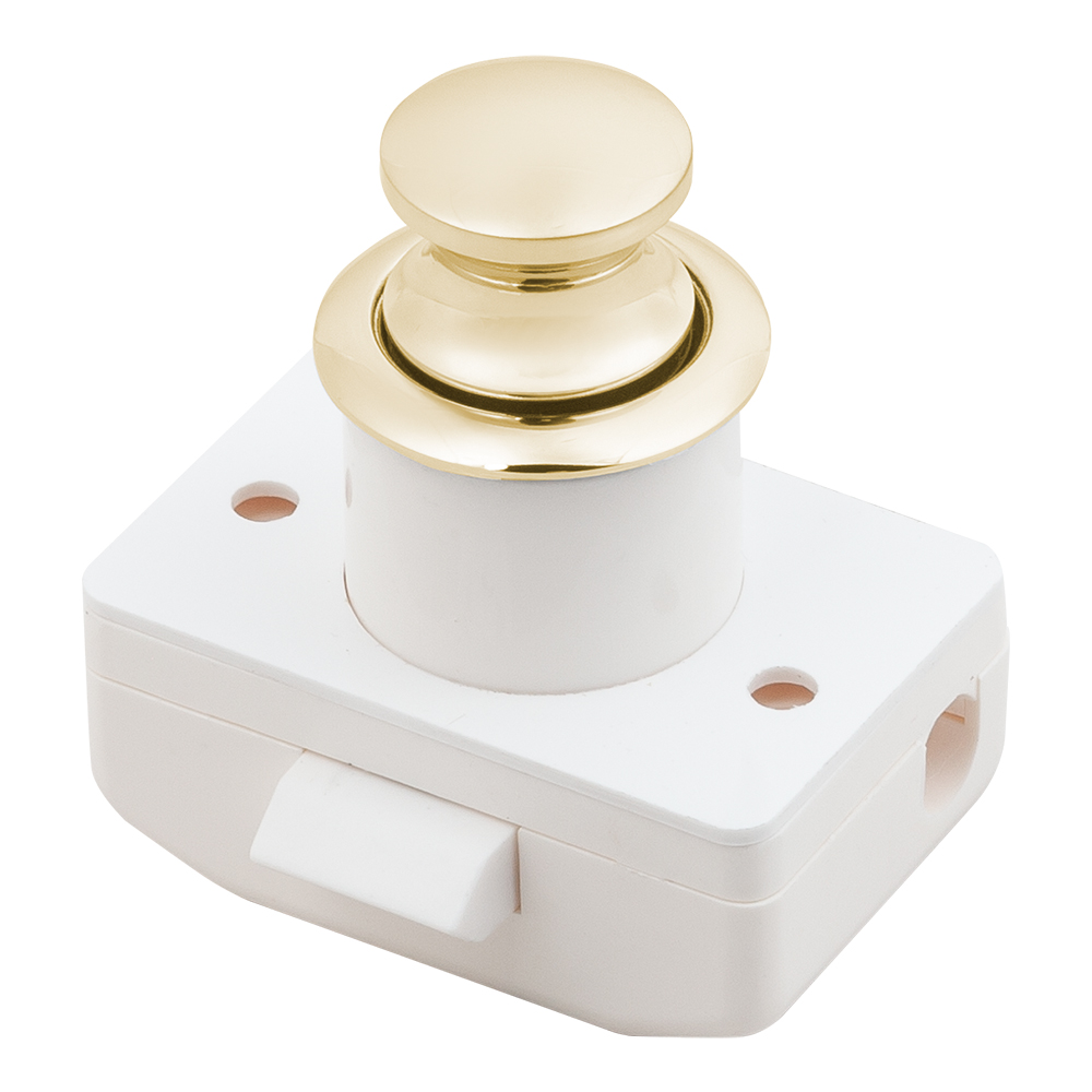 Push Button Cabinet Latch with Round Knob Brass  B-1456 