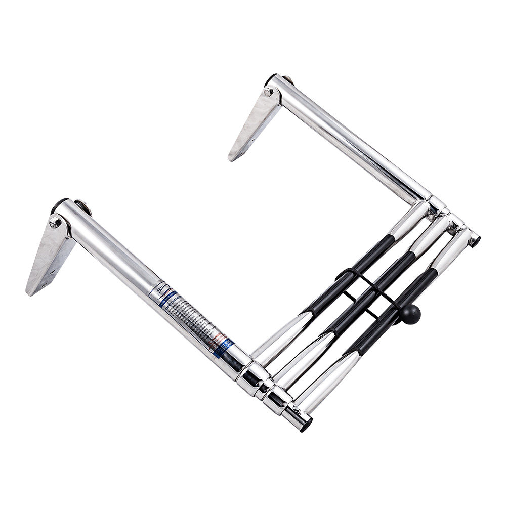 White Water 4-Step Telescoping Bow Ladder - 304 Stainless Steel Marine Boarding Ladder