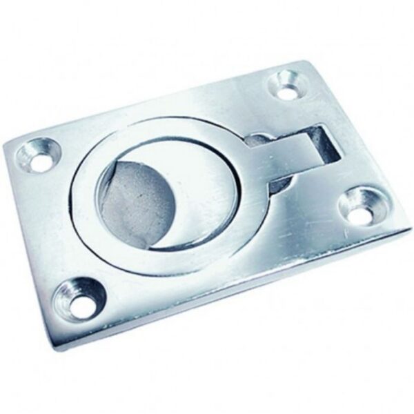 Stainless Rect. Ring Pull Crescent Recess
