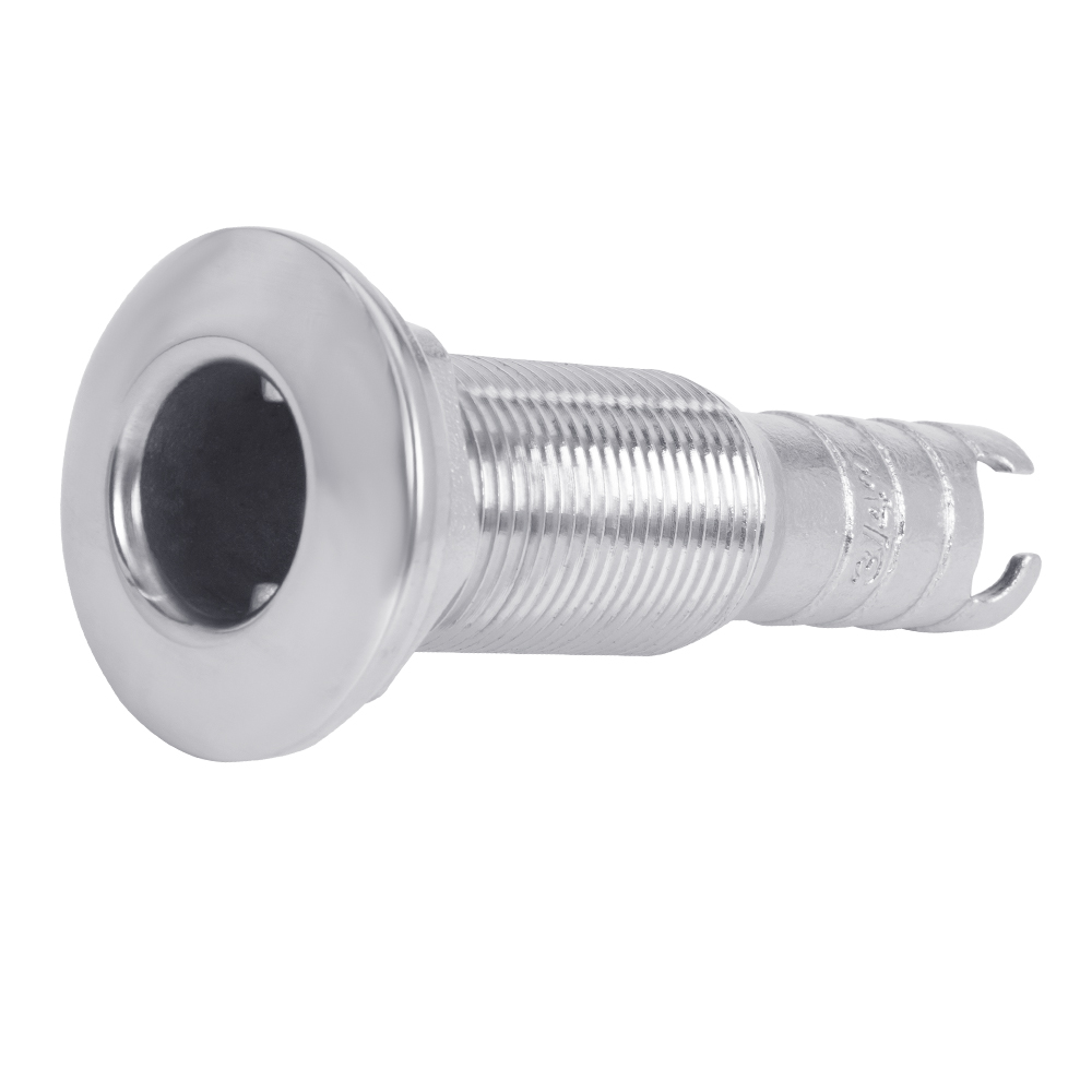 Marine 316 Stainless Steel Durable Standard Length Thru-Hull Fitting w/Nut with Custom Gasket Boat Plumbing Fittings for Boats Yachts 