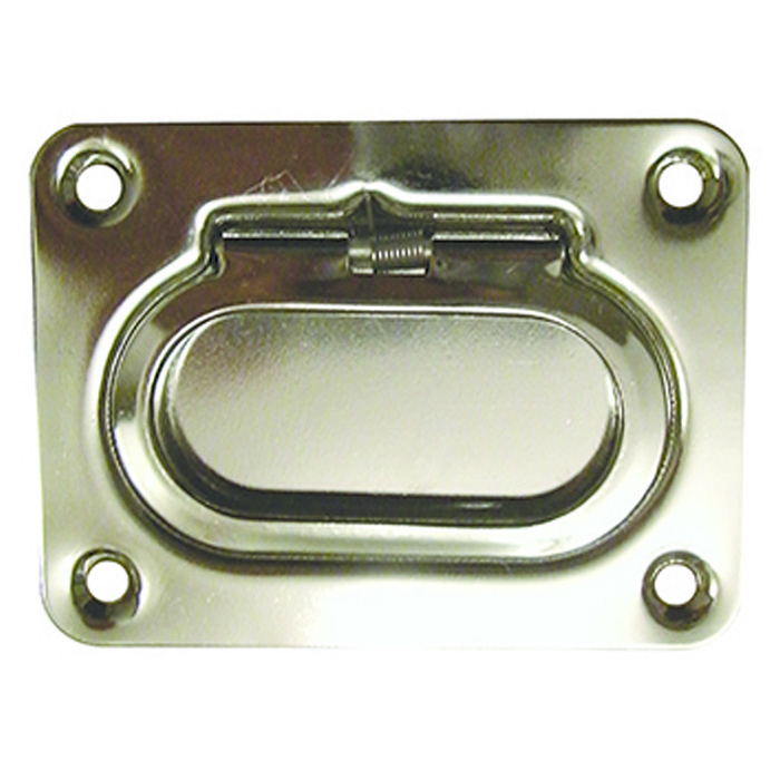 4x Stainless Steel Hatch Lift Pull Handle | Flush Mount 3" X 2-3/16" Spring Latch