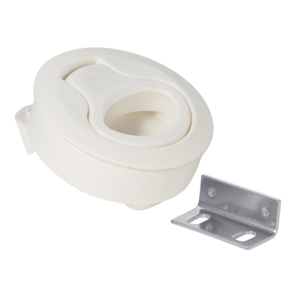 White Nylon Round Slam Latch