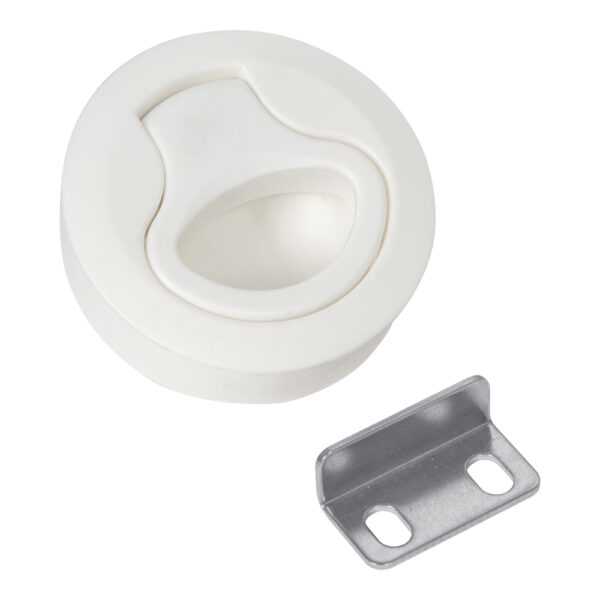 White Nylon Round Slam Latch