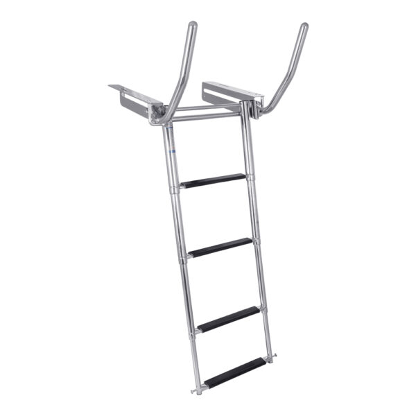 Stainless Steel Wide Mount 13.5" Under Platform Ladder with Grab Handles